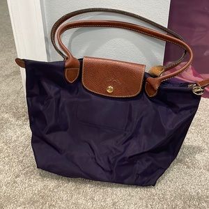 Longchamp Le Pliage Small nylon shoulder tote purple